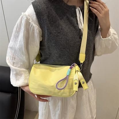 Nylon Crescent Shoulder Bag